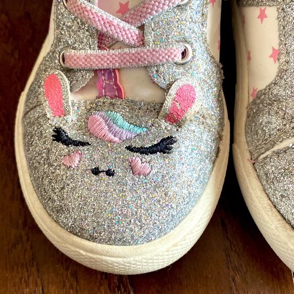 Wonder Nation Girls Size 9C Glittery Unicorn ZipUp Shoes - Picture 5 of 10